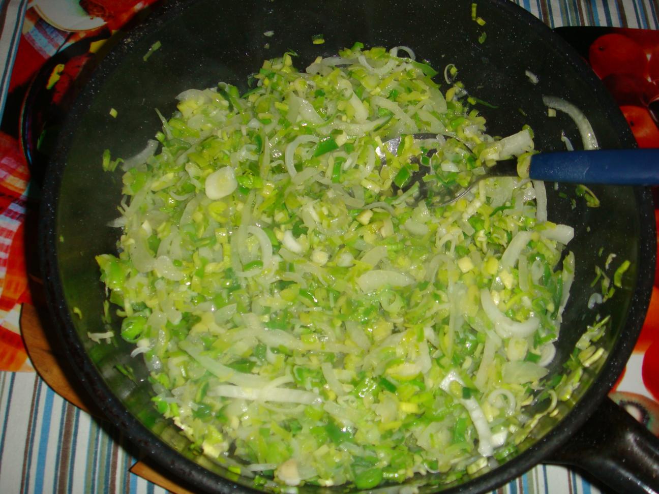 receta tarta de puerro y cebolla de verdeo